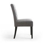 Moseley Linen Effect Steel Grey Chair (Dark Grey)
