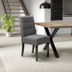 Moseley Linen Effect Steel Grey Chair (Dark Grey)