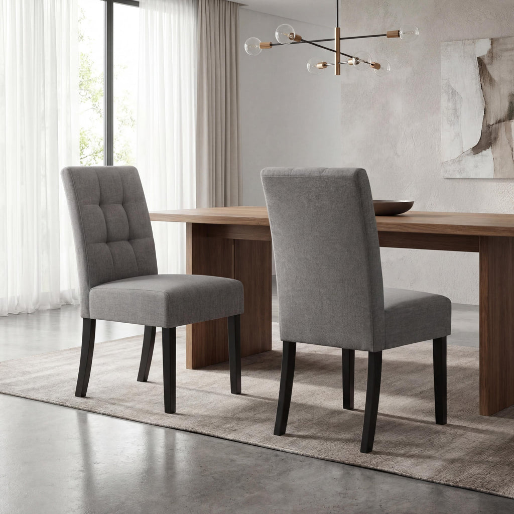 Moseley Linen Effect Steel Grey Chair (Dark Grey)