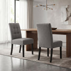 Moseley Linen Effect Steel Grey Chair (Dark Grey)