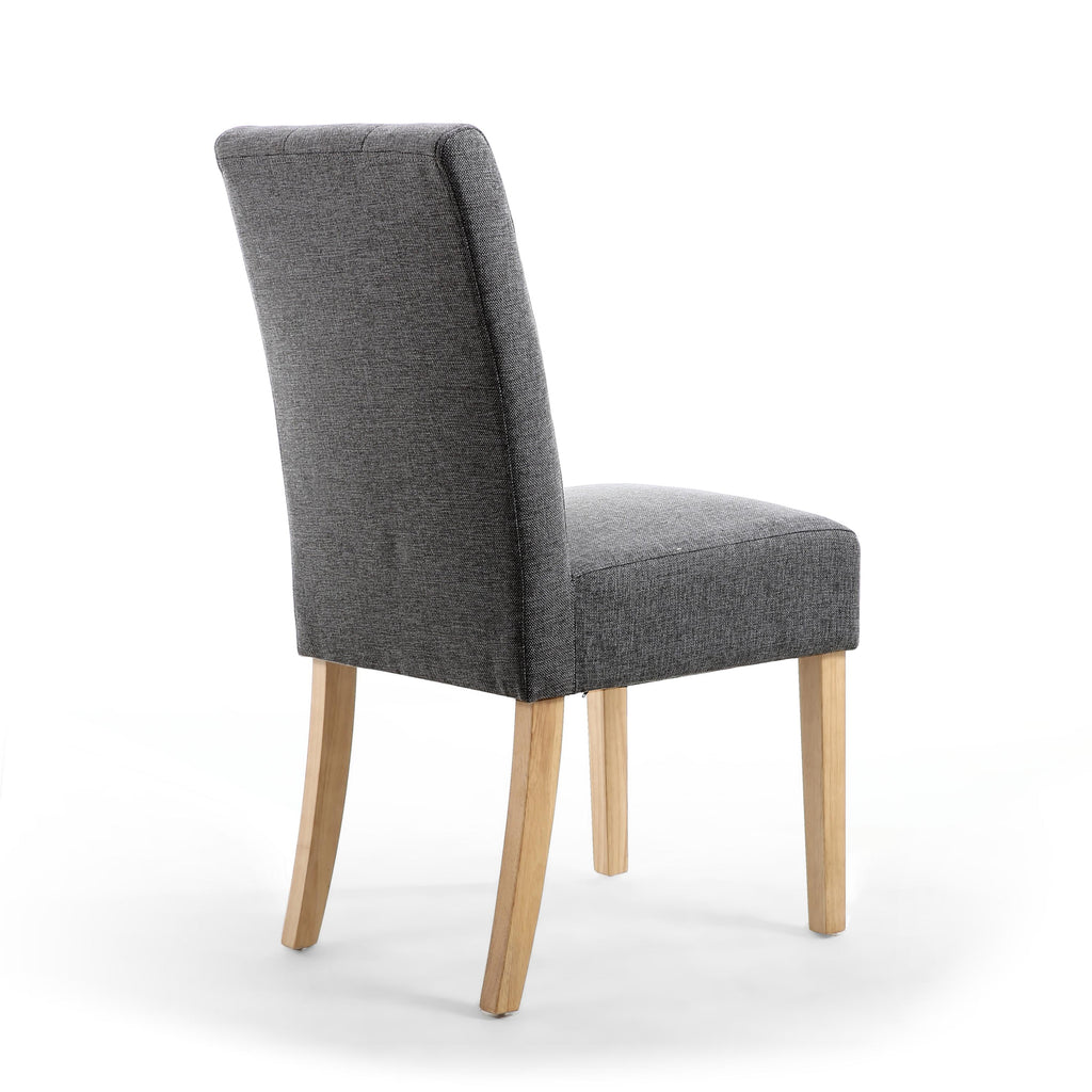 Moseley Linen Effect Steel Grey Chair (Dark Grey)