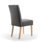 Moseley Linen Effect Steel Grey Chair (Dark Grey)