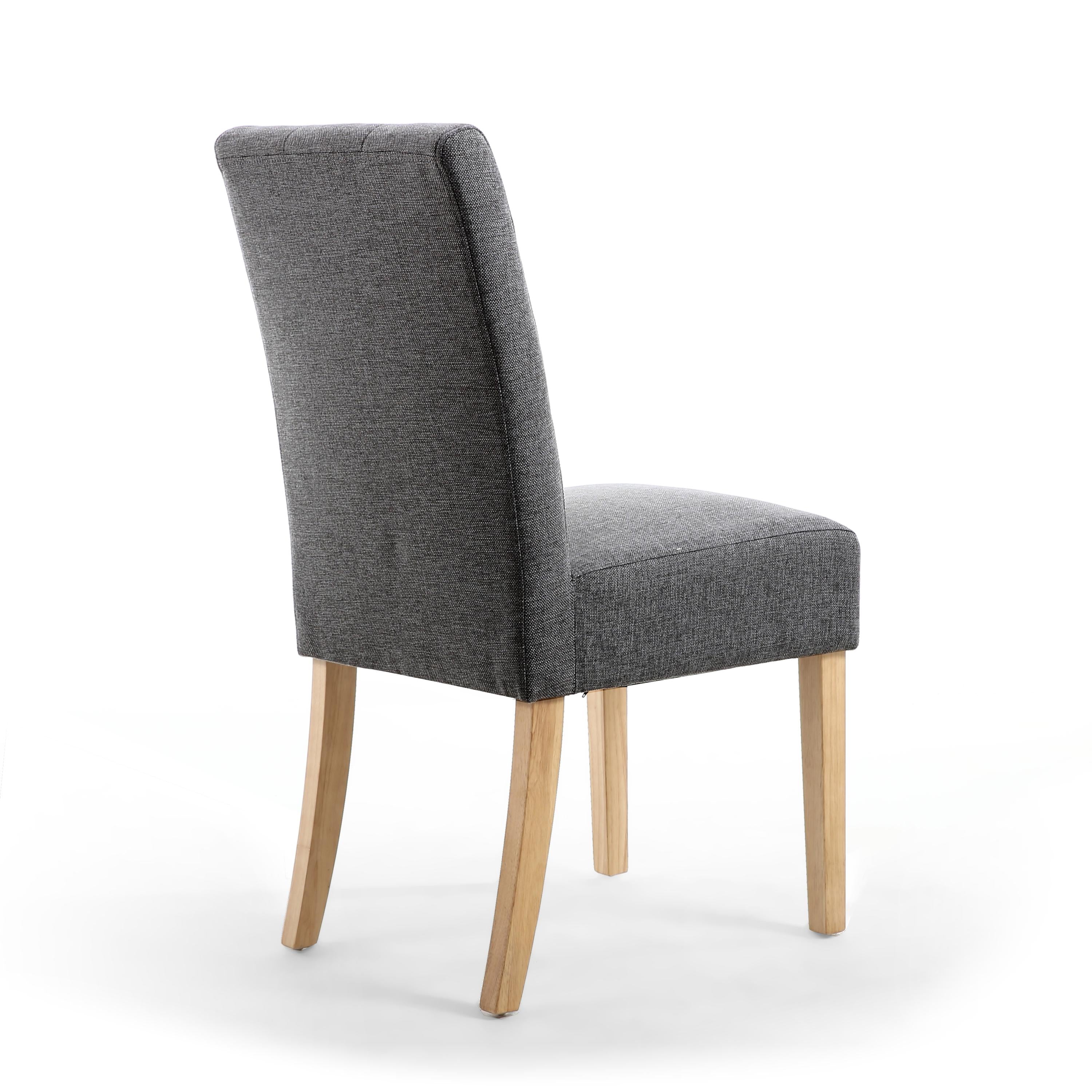 Moseley Linen Effect Steel Grey Chair (Dark Grey)