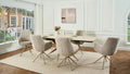 Naples Travertine Style Extending Dining Table
