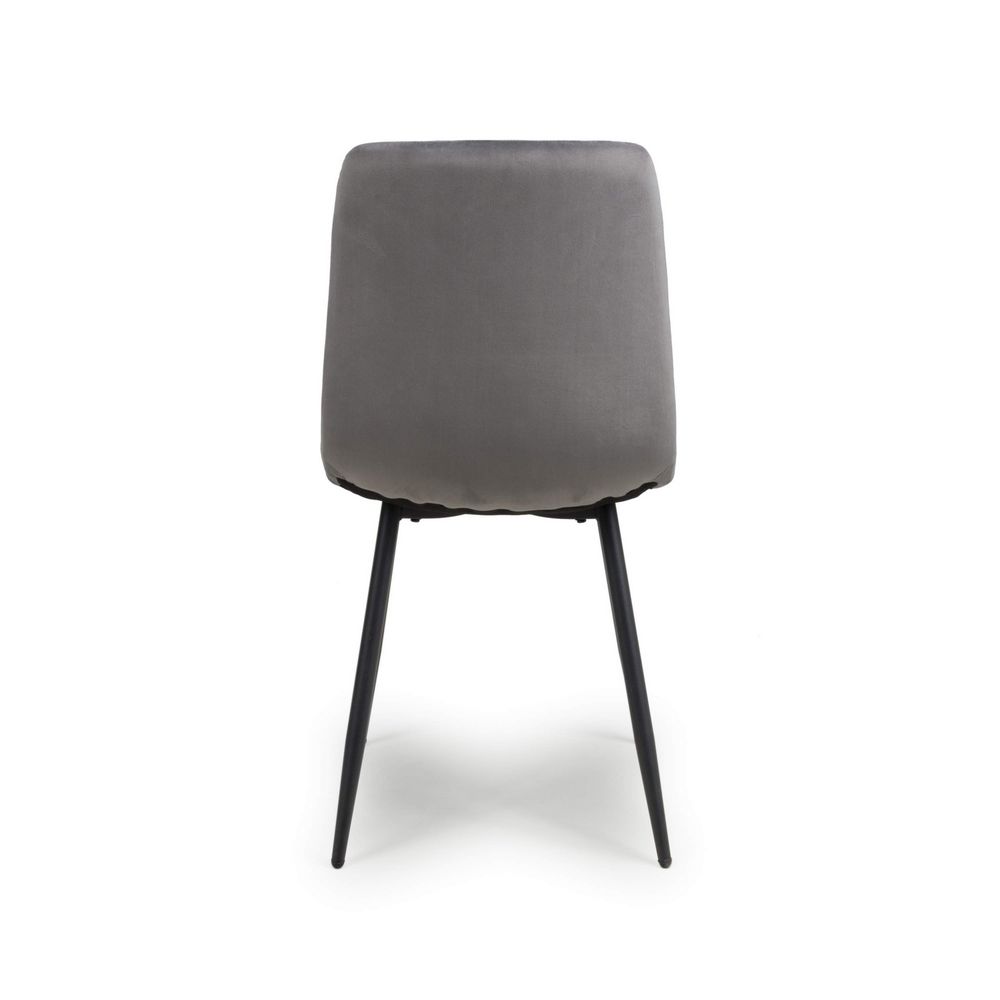 Madison Brushed Leather Grey Dining Chair