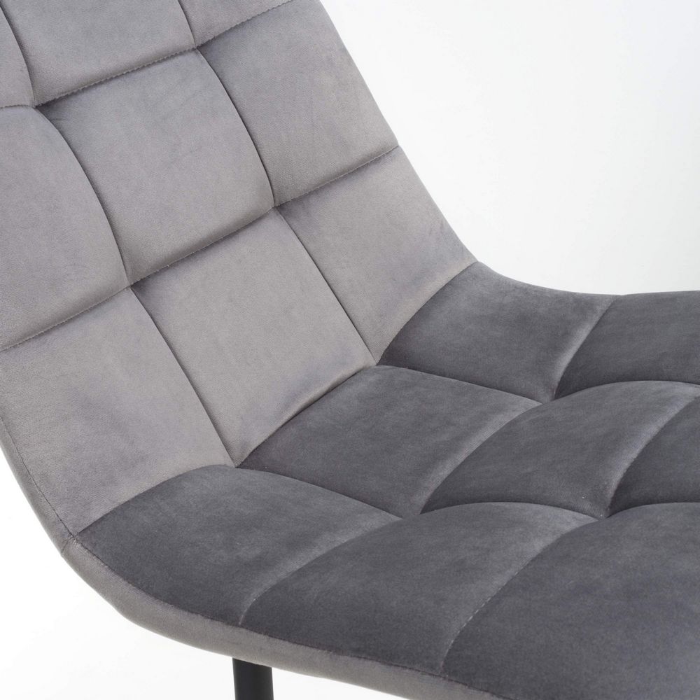 Madison Brushed Leather Grey Dining Chair