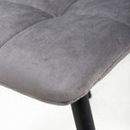 Madison Brushed Leather Grey Dining Chair