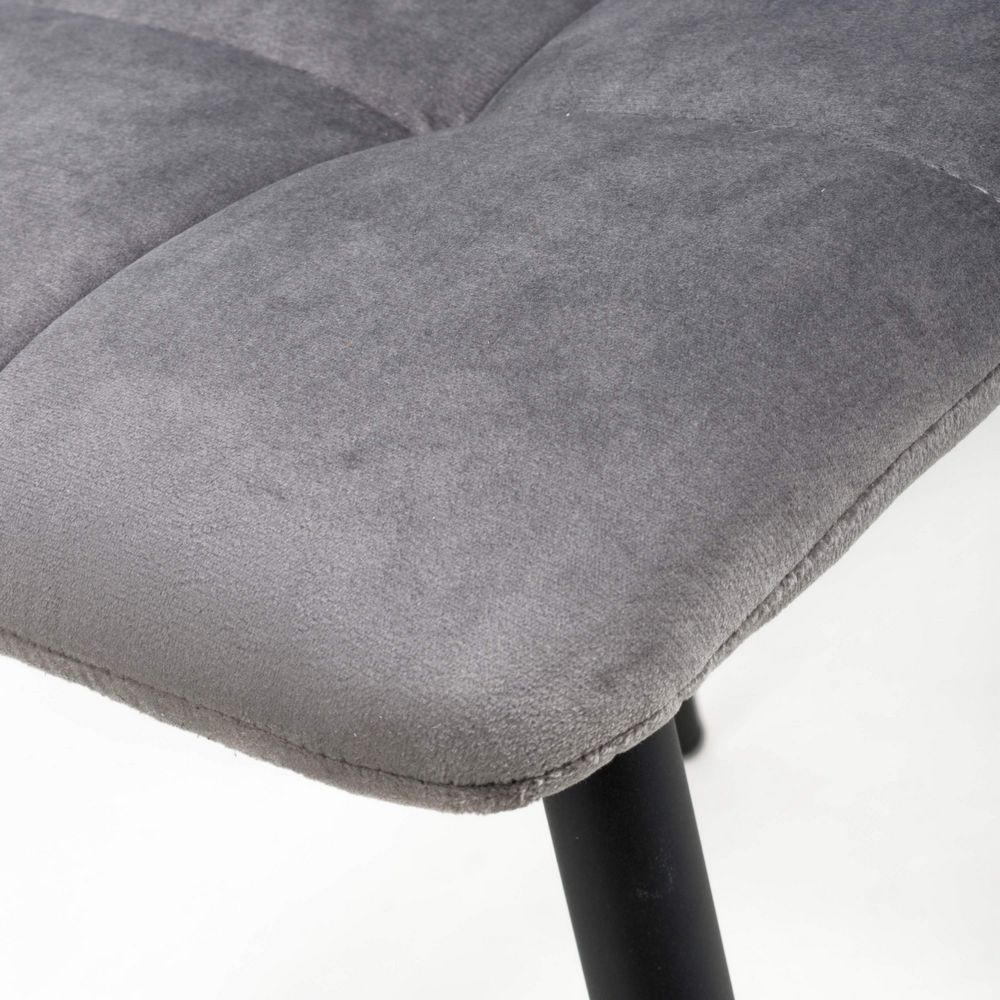 Madison Brushed Leather Grey Dining Chair