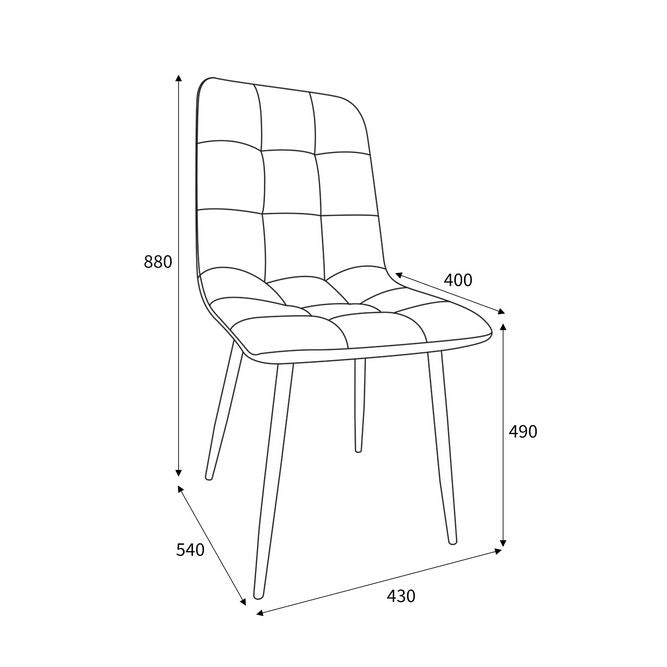 Madison Brushed Leather Grey Dining Chair