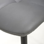 Madison Brushed Leather Grey Dining Chair