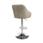 Serena Leather Effect Charcoal Bar Stool