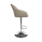 Serena Leather Effect Charcoal Bar Stool