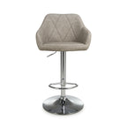 Serena Leather Effect Charcoal Bar Stool