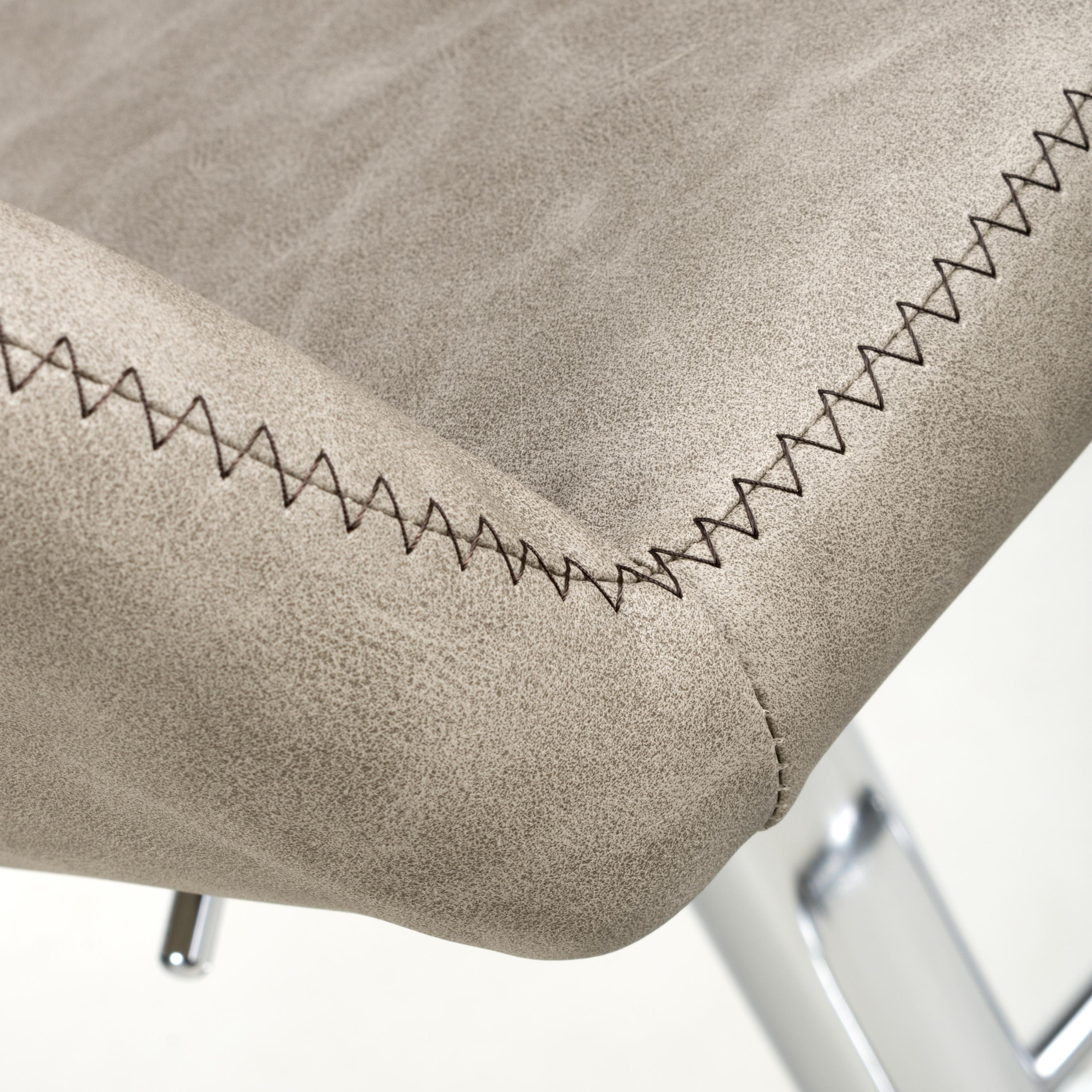 Serena Leather Effect Charcoal Bar Stool