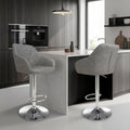 Serena Leather Effect Charcoal Bar Stool