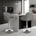 Serena Leather Effect Charcoal Bar Stool