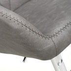 Serena Leather Effect Charcoal Bar Stool