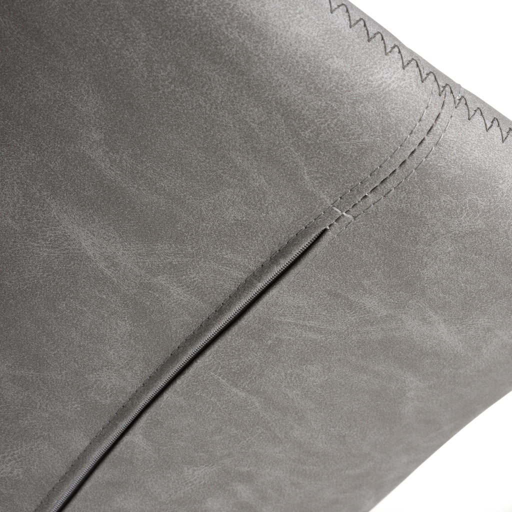 Serena Leather Effect Charcoal Bar Stool