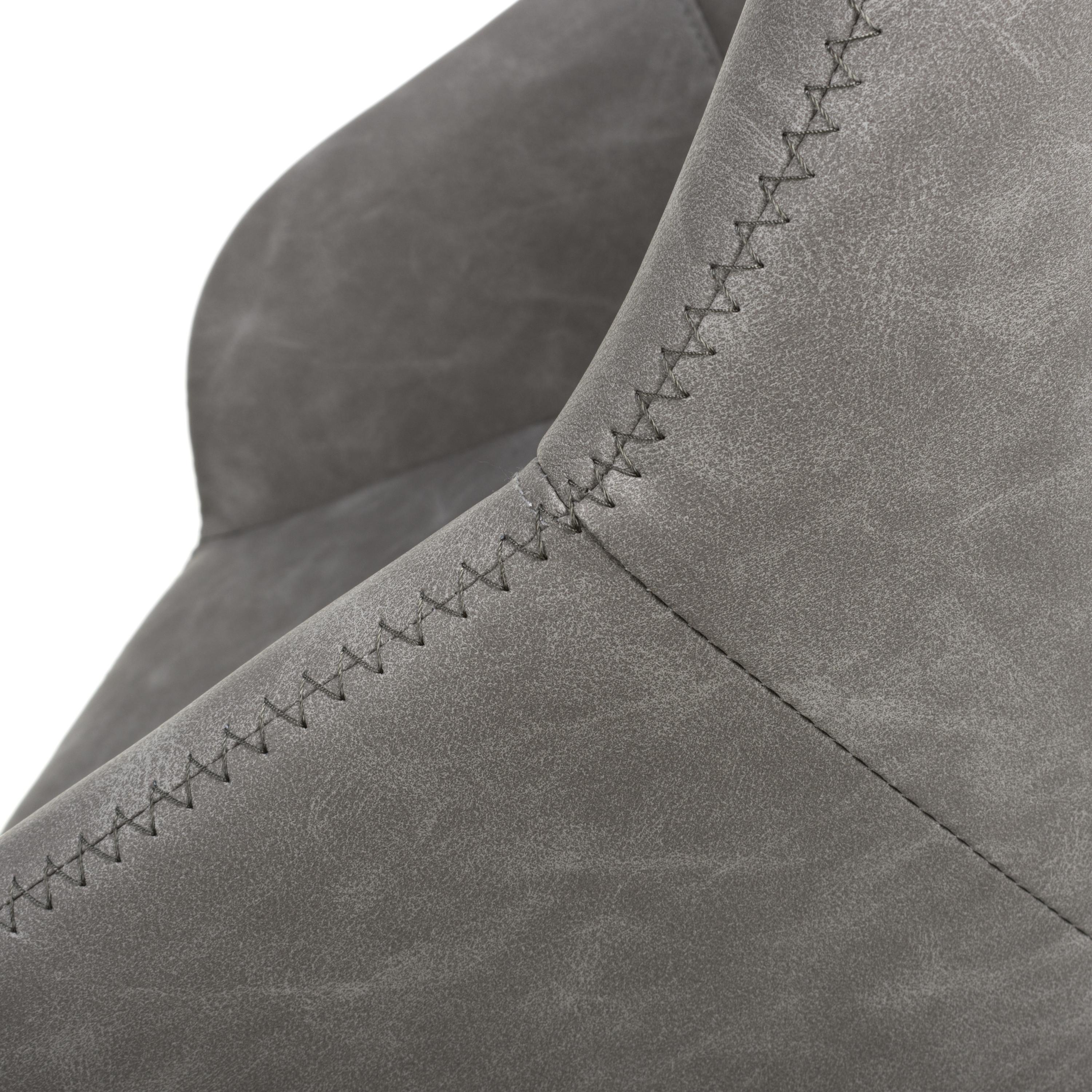 Serena Leather Effect Charcoal Bar Stool