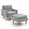 Cosy Rest Chenille Effect Light Grey Armchair
