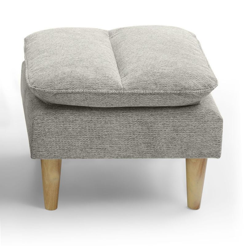 Cosy Rest Chenille Effect Light Grey Footstool