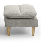 Cosy Rest Chenille Effect Light Grey Footstool
