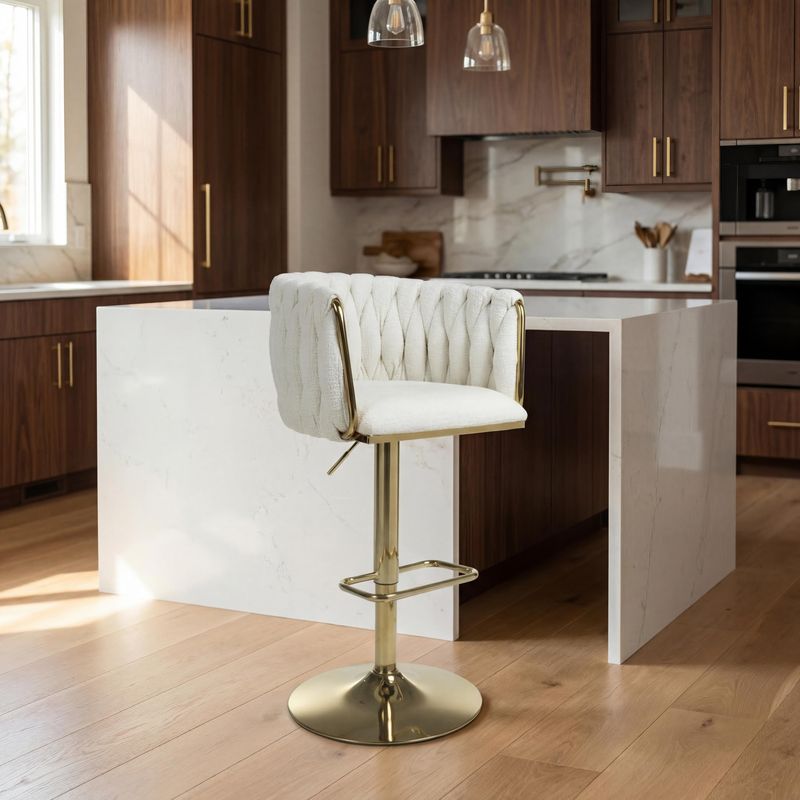 Bellaire Textured Effect Black Bar Stool