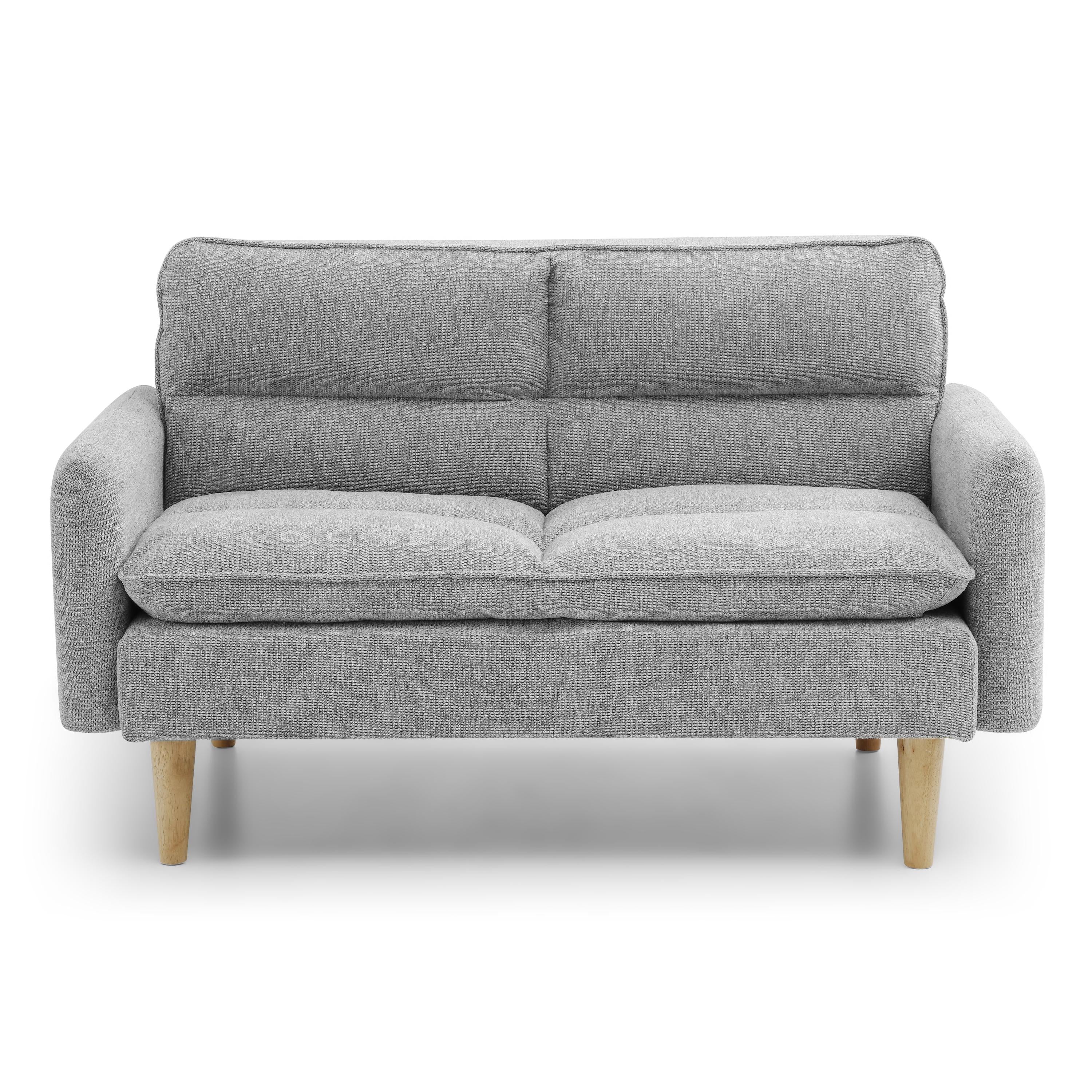 Cosy Rest Chenille Effect Light Grey 2 Seater Sofa
