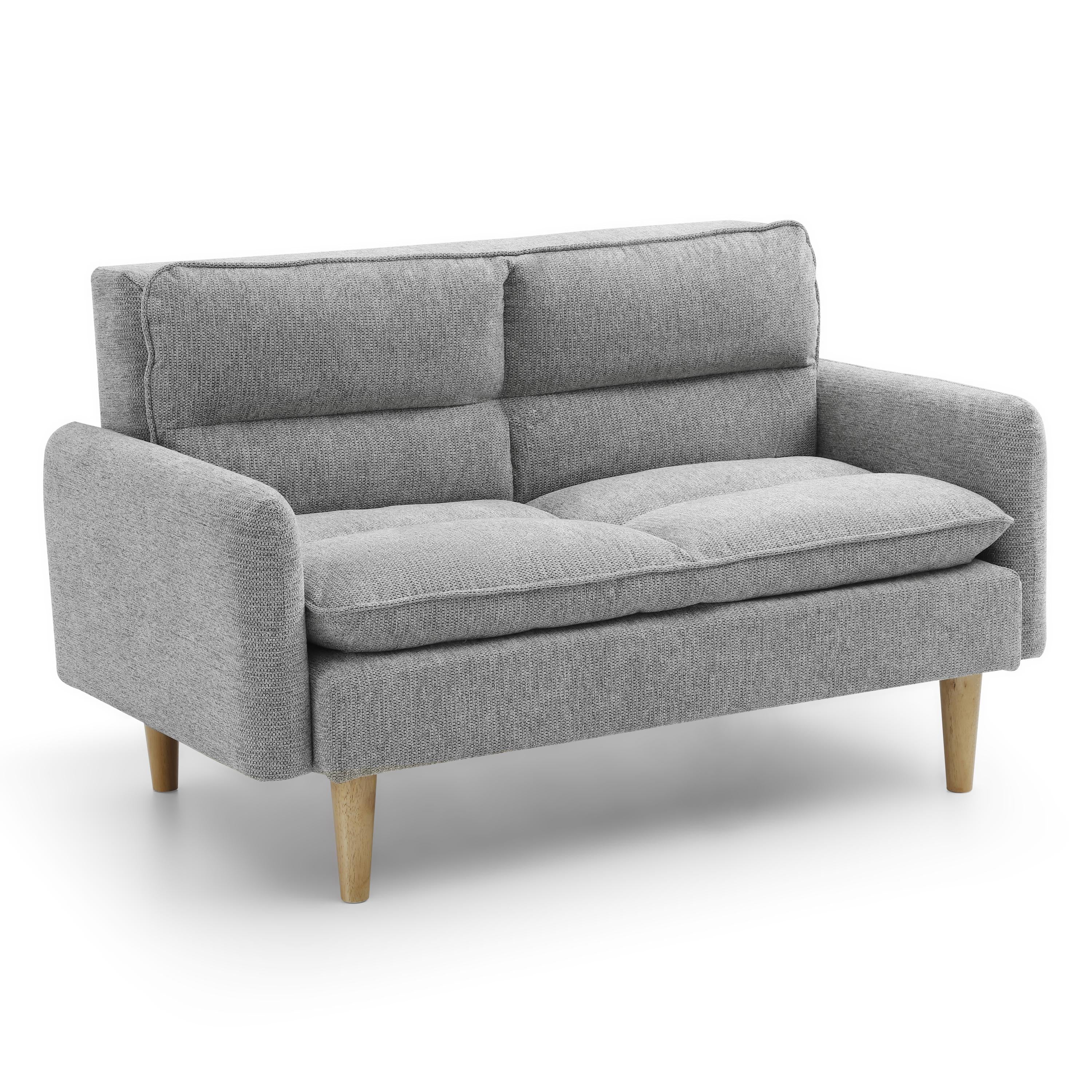 Cosy Rest Chenille Effect Light Grey 2 Seater Sofa