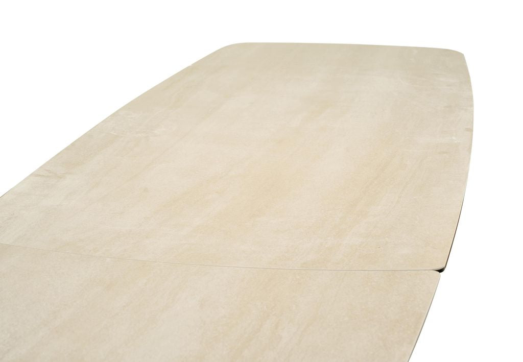 Naples Travertine Style Extending Dining Table