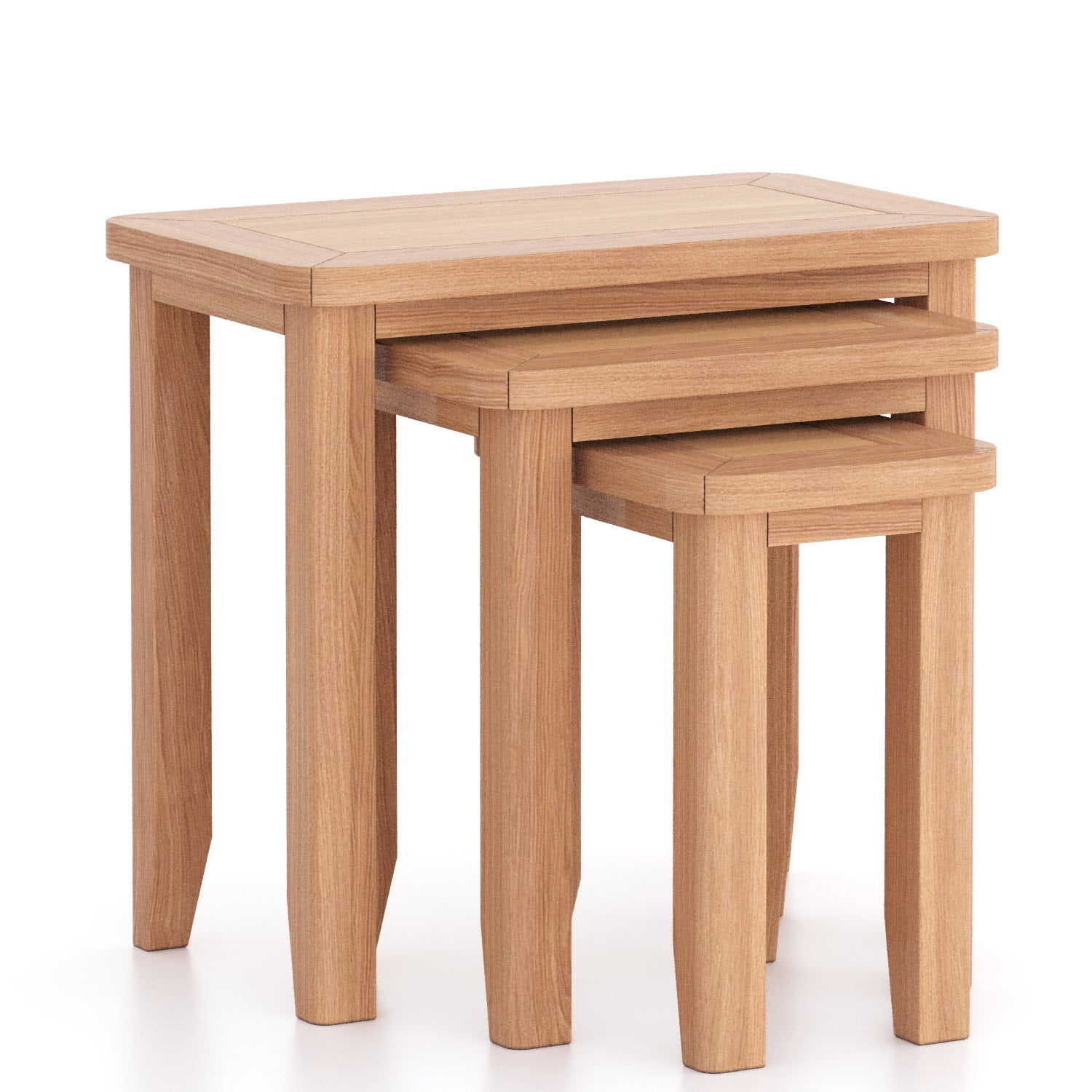 Arlyn Natural Oak Nest of 3 Tables
