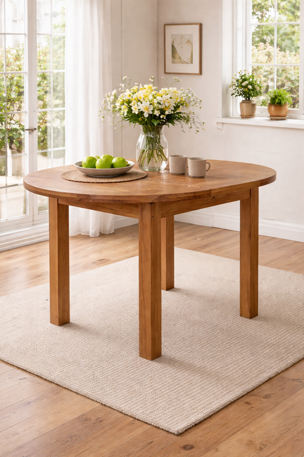 Torino Round Extendable Dining Table 110cm