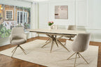 Naples Travertine Style Extending Dining Table