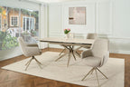 Naples Travertine Style Extending Dining Table