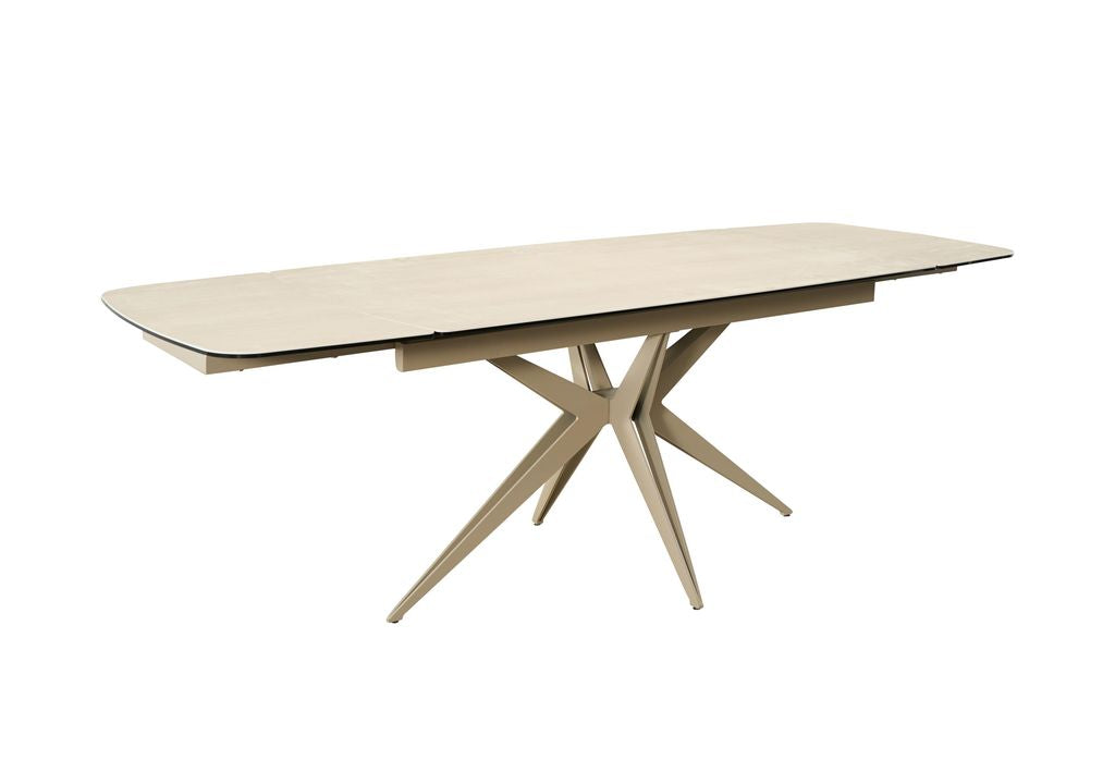 Naples Travertine Style Extending Dining Table