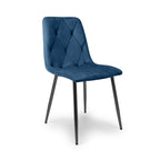 Vernon Brushed Velvet Blue Dining Chair