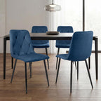 Vernon Brushed Velvet Blue Dining Chair
