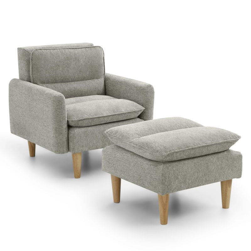 Cosy Rest Chenille Effect Natural Armchair