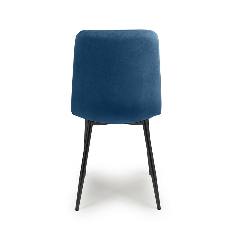 Vernon Brushed Velvet Blue Dining Chair