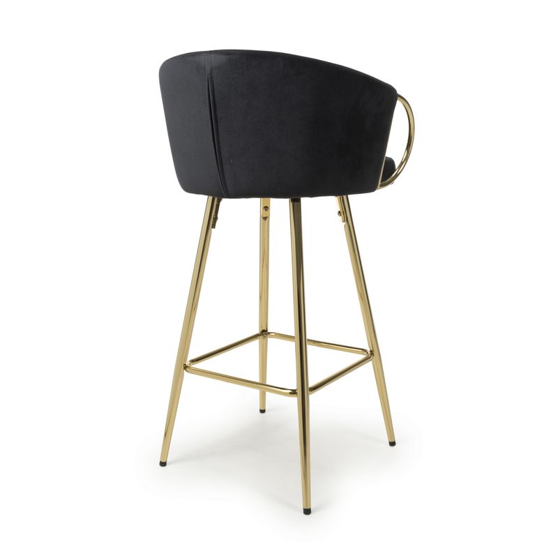 Volero Textured Effect Black Bar Stool