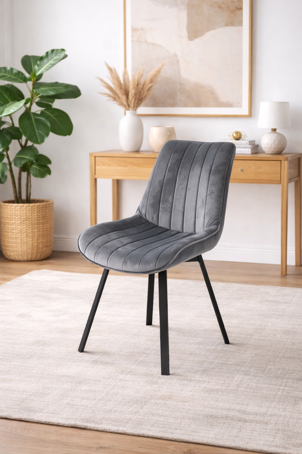 Roco Swivel Dark Grey Chair