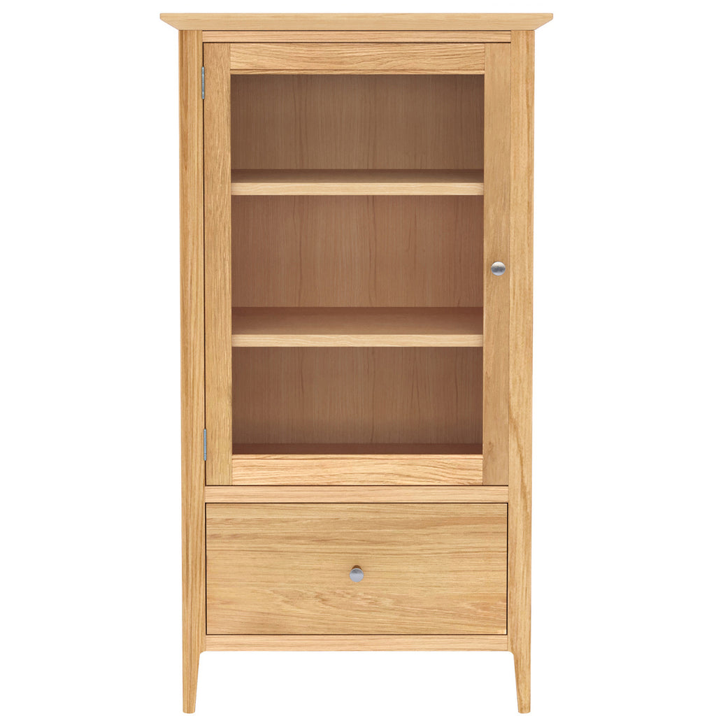 Saxby Oak Glazed Bookcase
