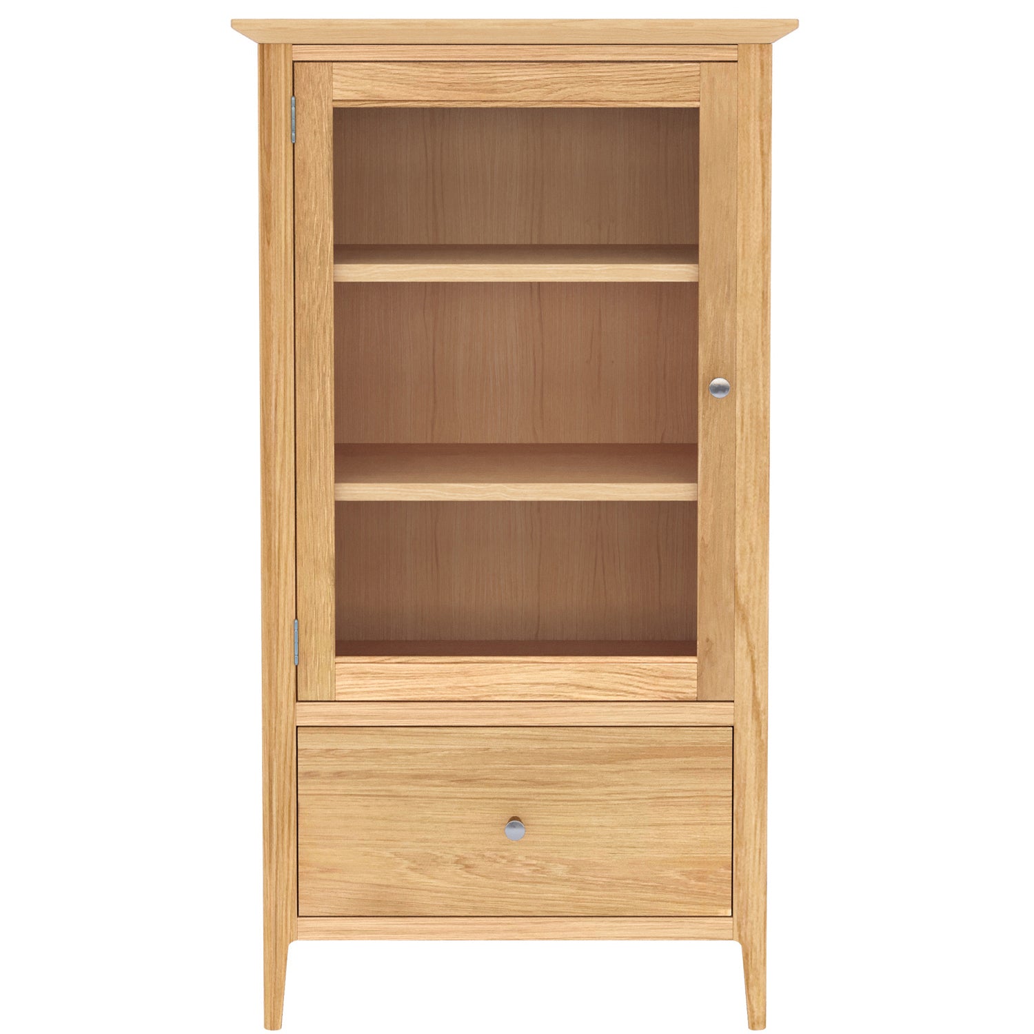 Saxby Oak Glazed Bookcase