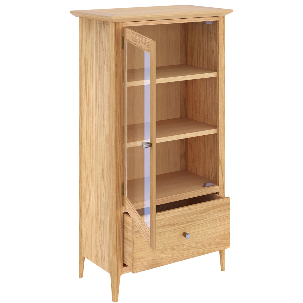 Saxby Oak Glazed Bookcase