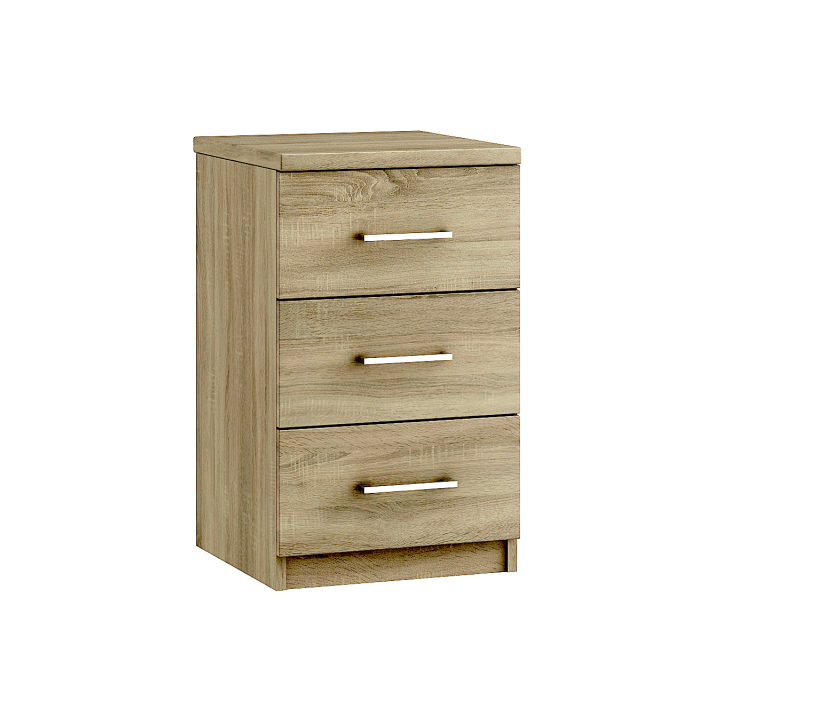 Modena 3 Drawer Bedside