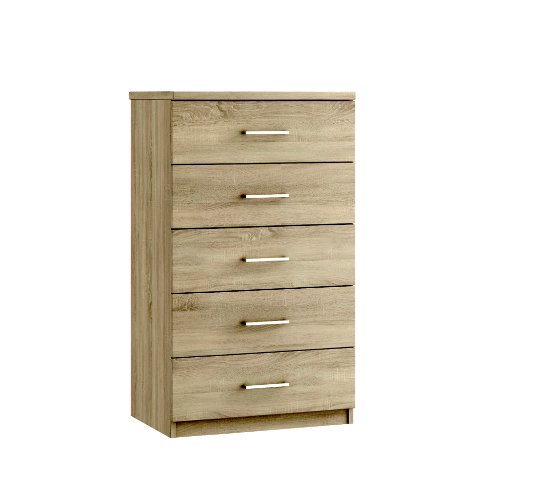 Modena 5 Drawer Bedside