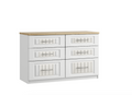 Portofino 6 Drawer Twin Chest (2 Deep Drawers)