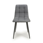 Madison Brushed Leather Grey Dining Chair