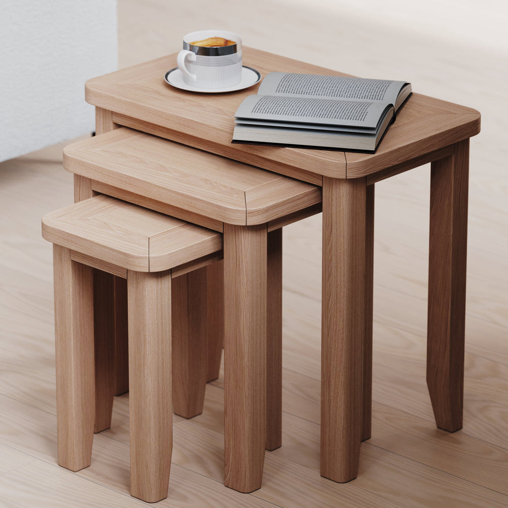 Arlyn Natural Oak Nest of 2 Tables
