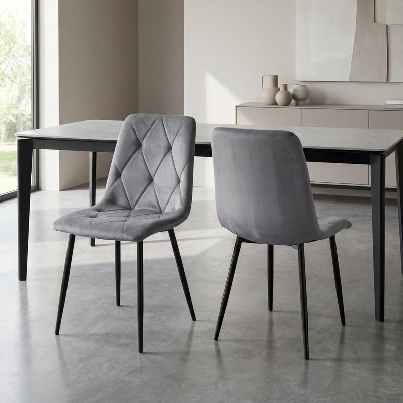 Vernon Brushed Velvet Blue Dining Chair